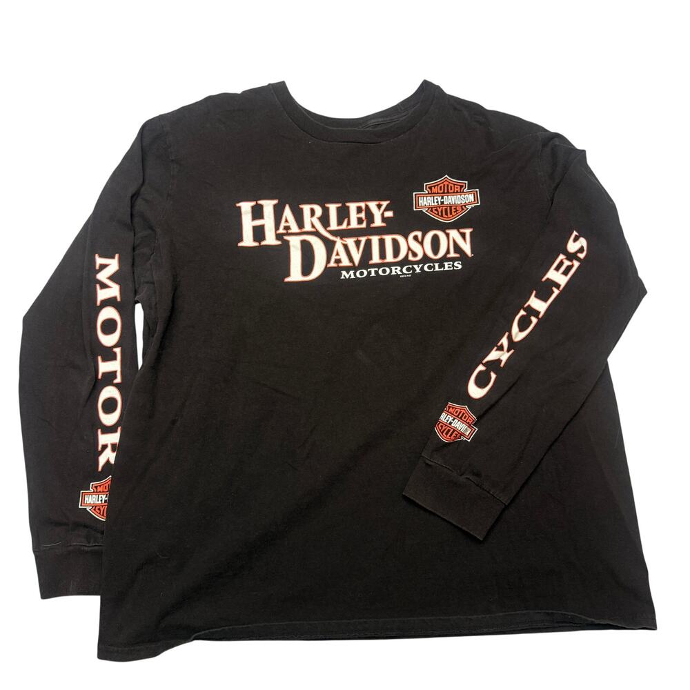 Harley Davidson Motorcycles Grizzly Missoula Montana Long Sleeve Shirt Men's OS